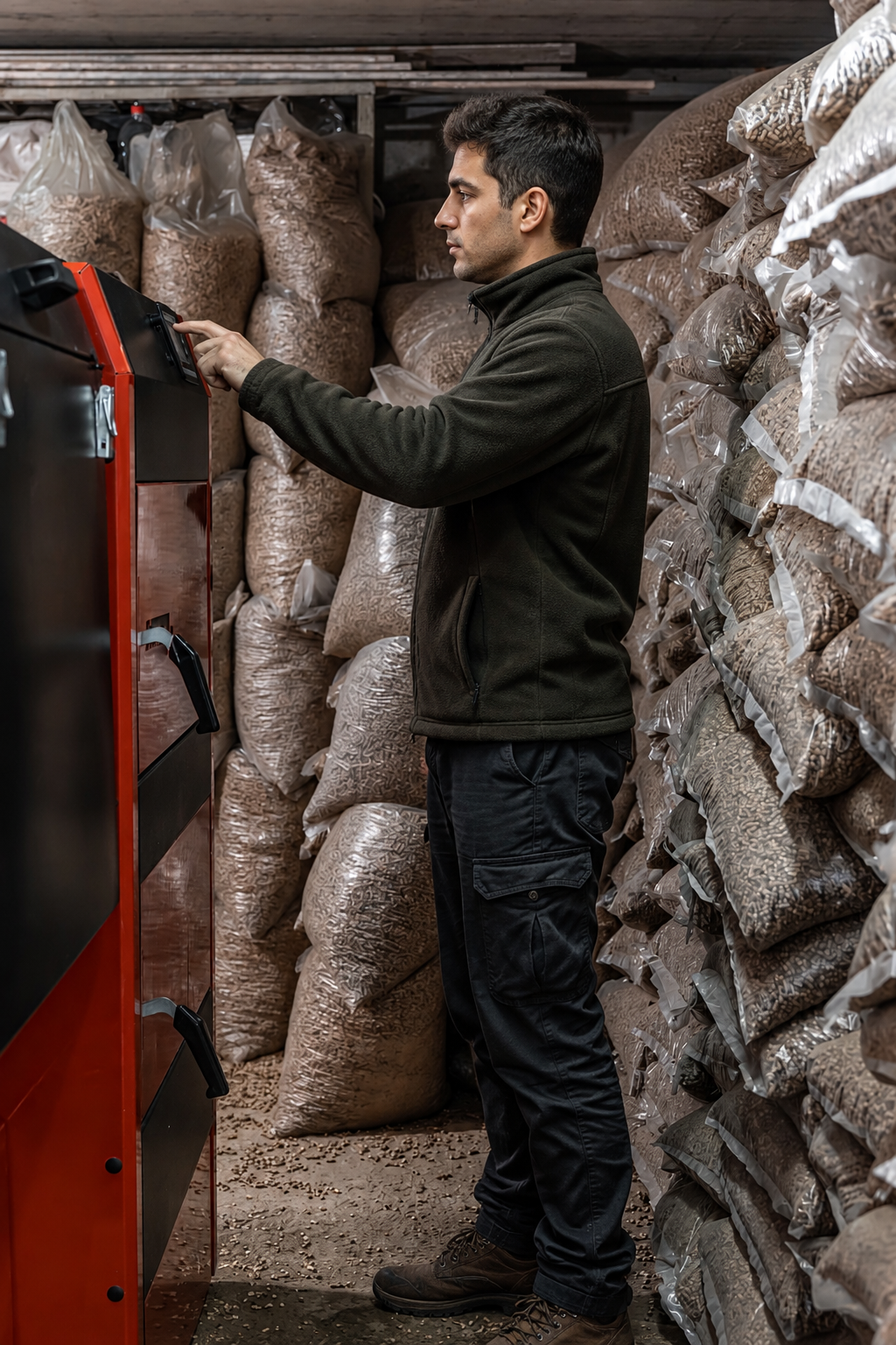 Pellets industriales para calderas y quemadores